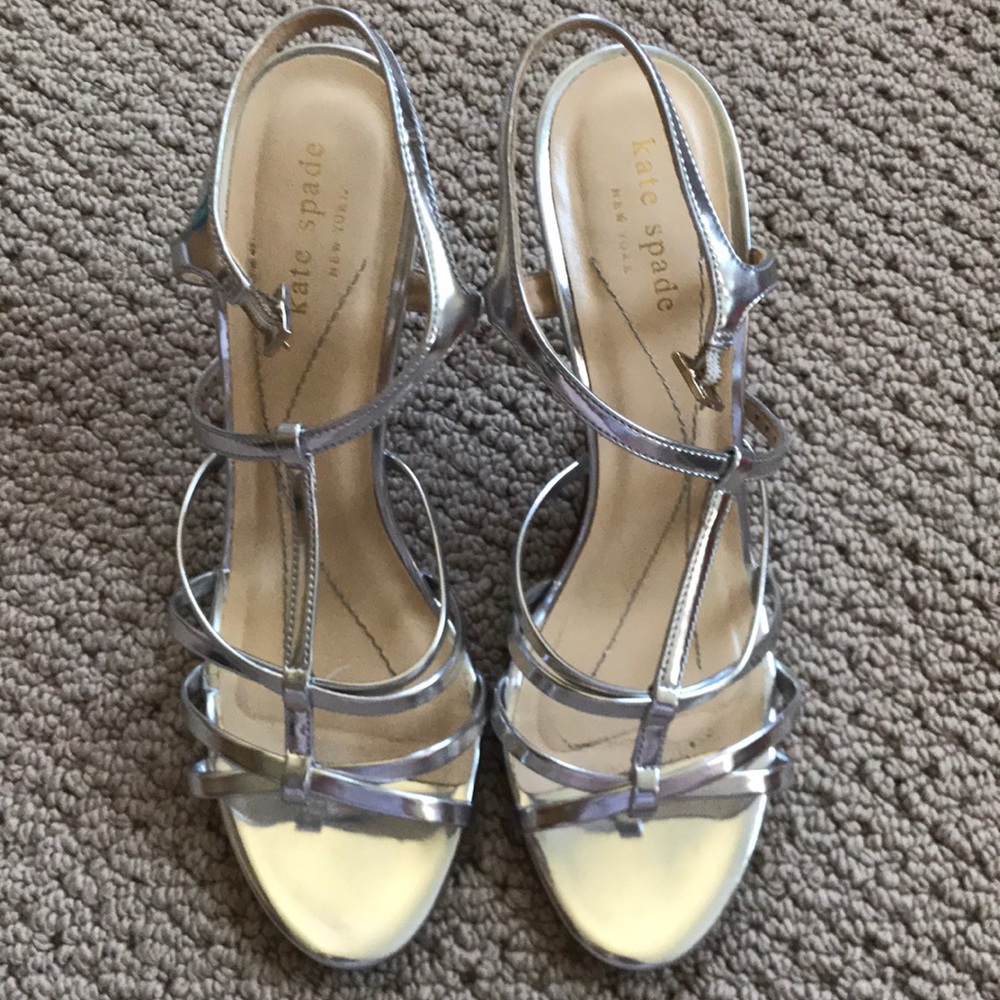 Kate Spade silver heels